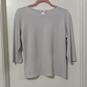White 3/4 Sleeve Top L